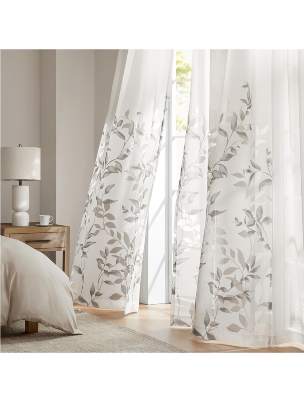 Madison Park Cecily Semi Sheer SINGLE Panel Window Curtain 50”W x 95”L